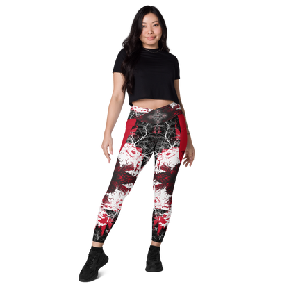 Cyber Forest Leggings Red