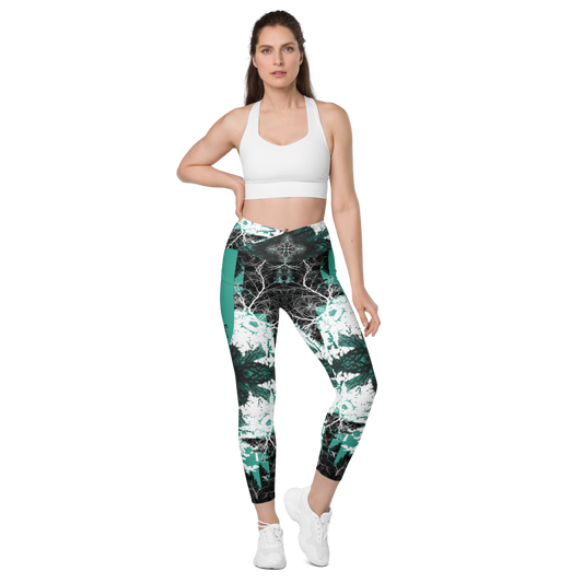 Cyber Forest Leggings Teal