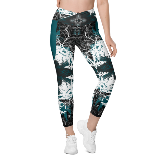 Cyber Forest Leggings Blue