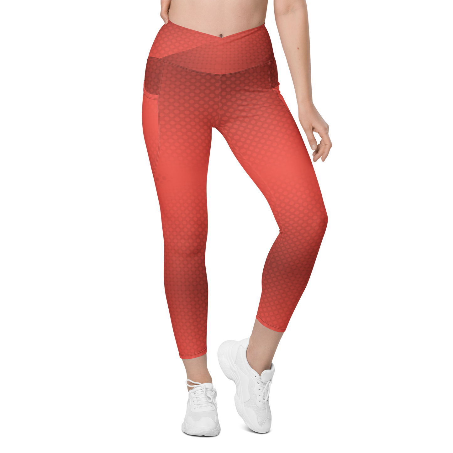 Red Polka dot Gradient Leggings