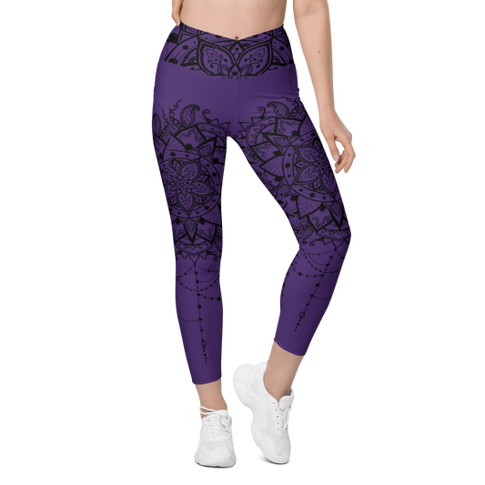 Mandala Leggings Purple & Black