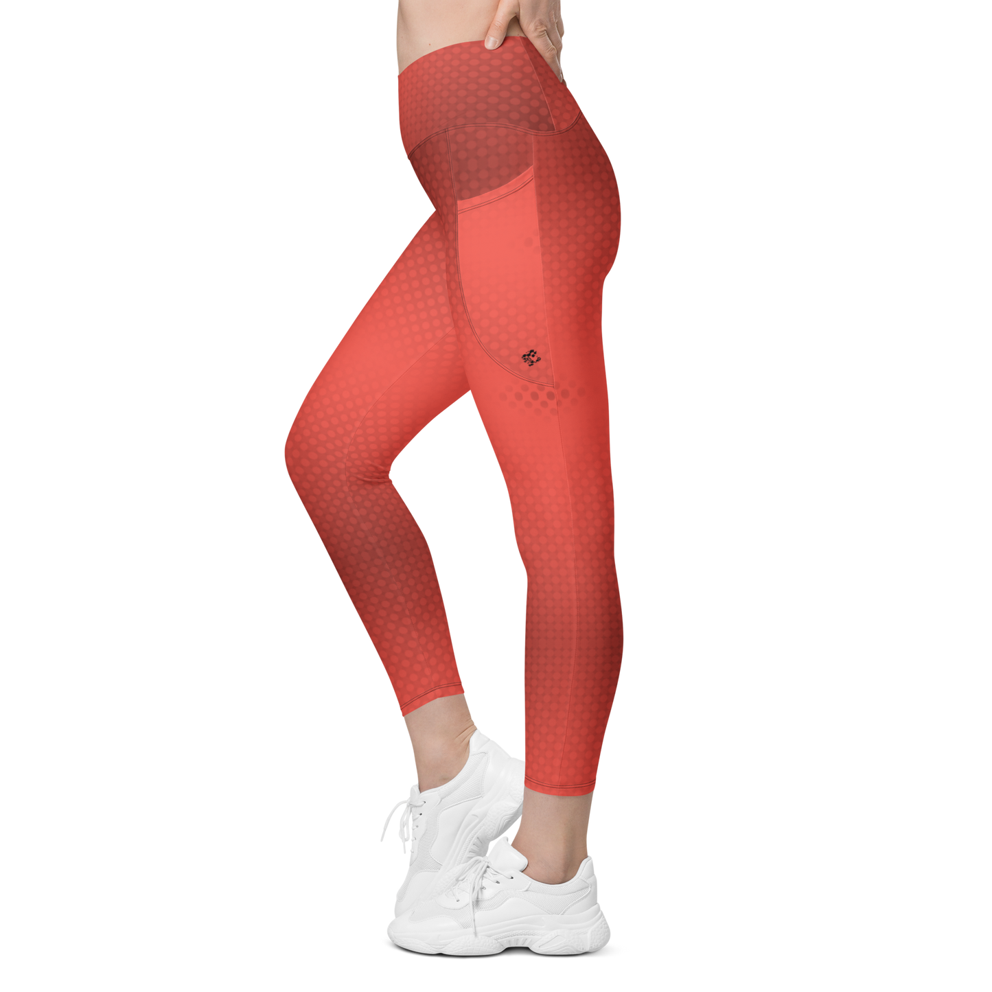 Red Polka dot Gradient Leggings