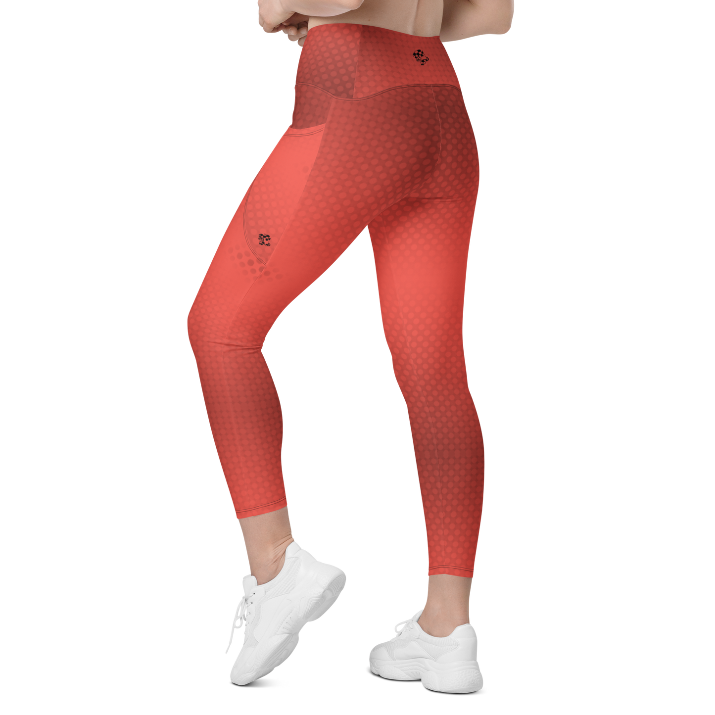 Red Polka dot Gradient Leggings