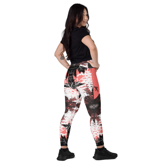 Cyber Forest Leggings Coral