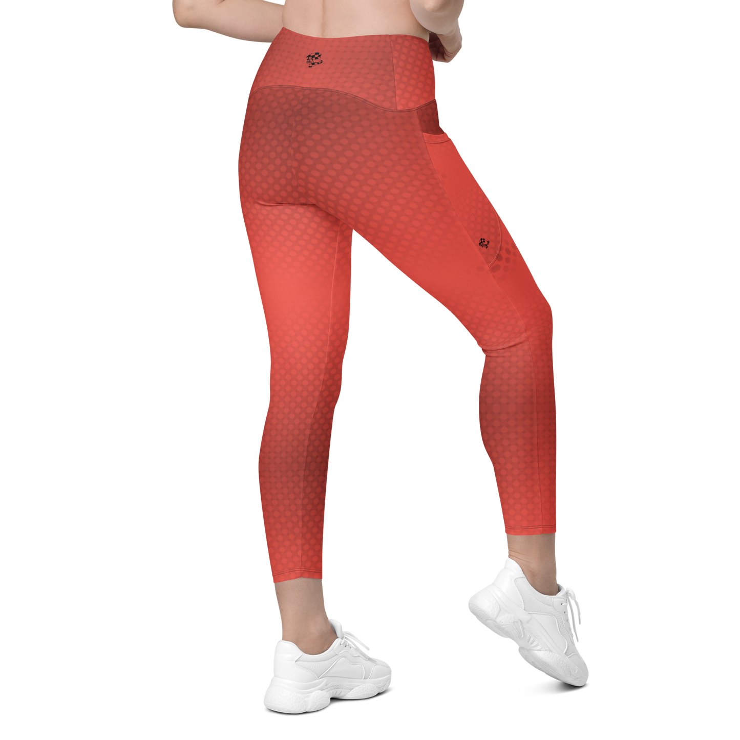 Red Polka dot Gradient Leggings