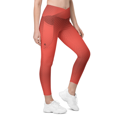 Red Polka dot Gradient Leggings