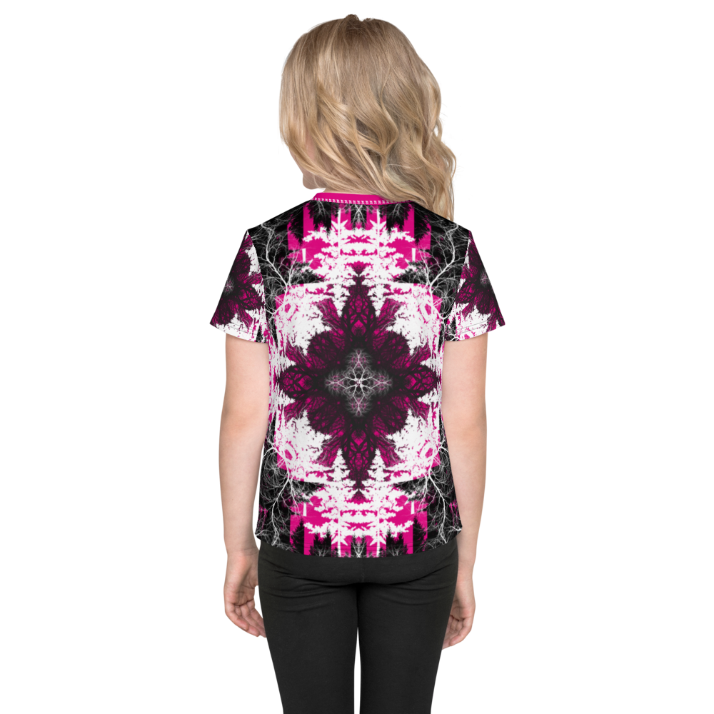 Cyber Forest Kid’s T-shirt Hot Pink