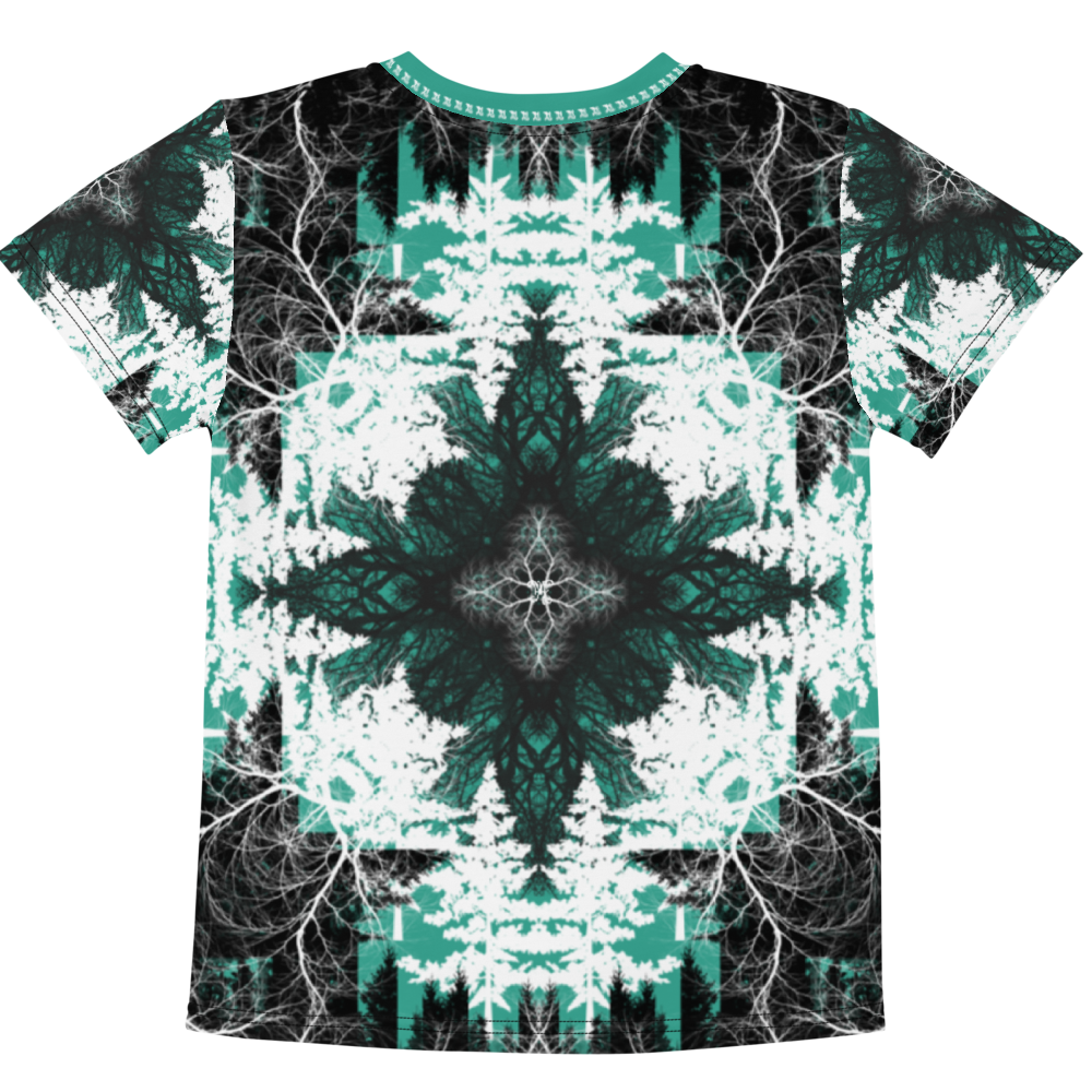 Cyber Forest Kids T-shirt Teal