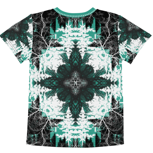 Cyber Forest Kids T-shirt Teal