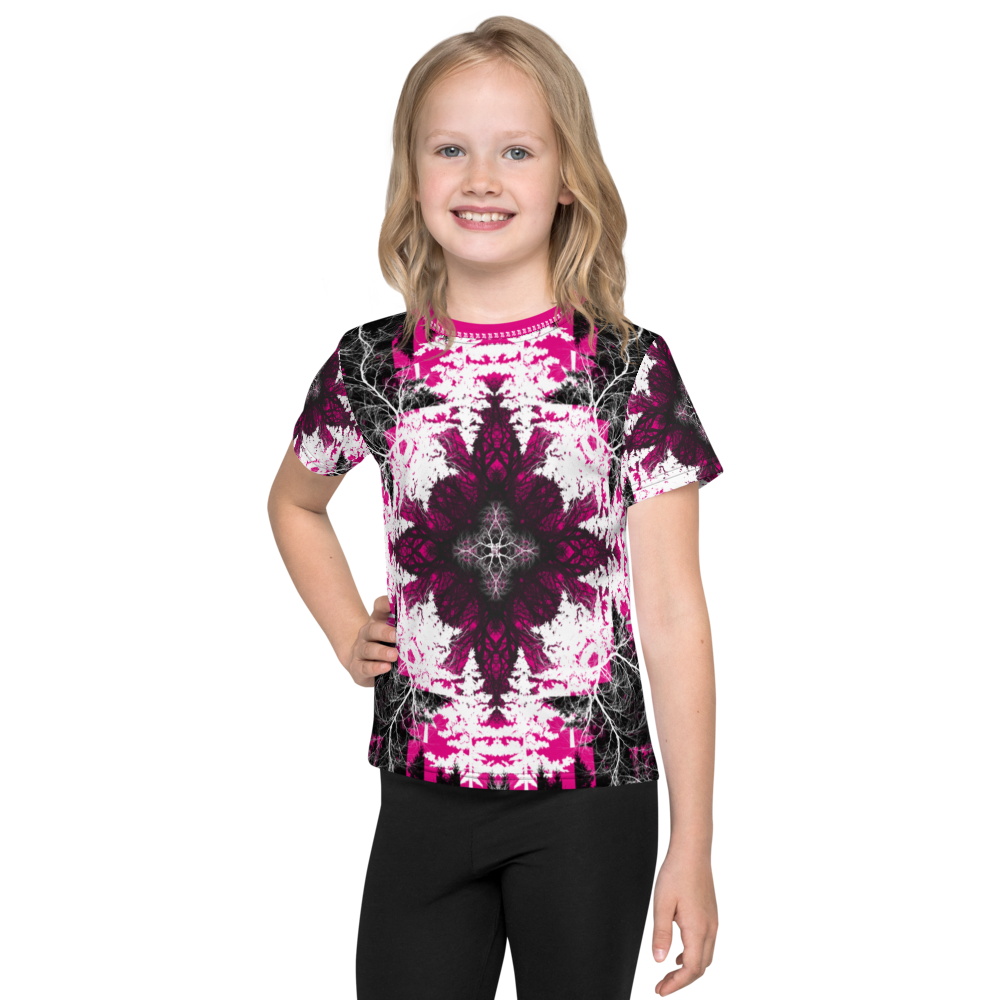 Cyber Forest Kid’s T-shirt Hot Pink