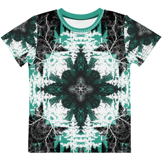 Cyber Forest Kids T-shirt Teal