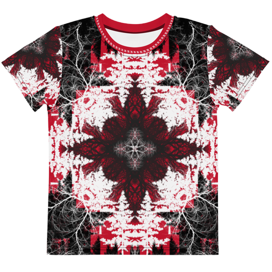 Cyber Forest Kids T-shirt Red