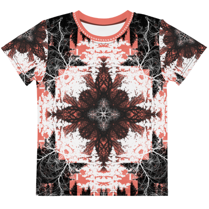 Cyber Forest Kids T-shirt Coral