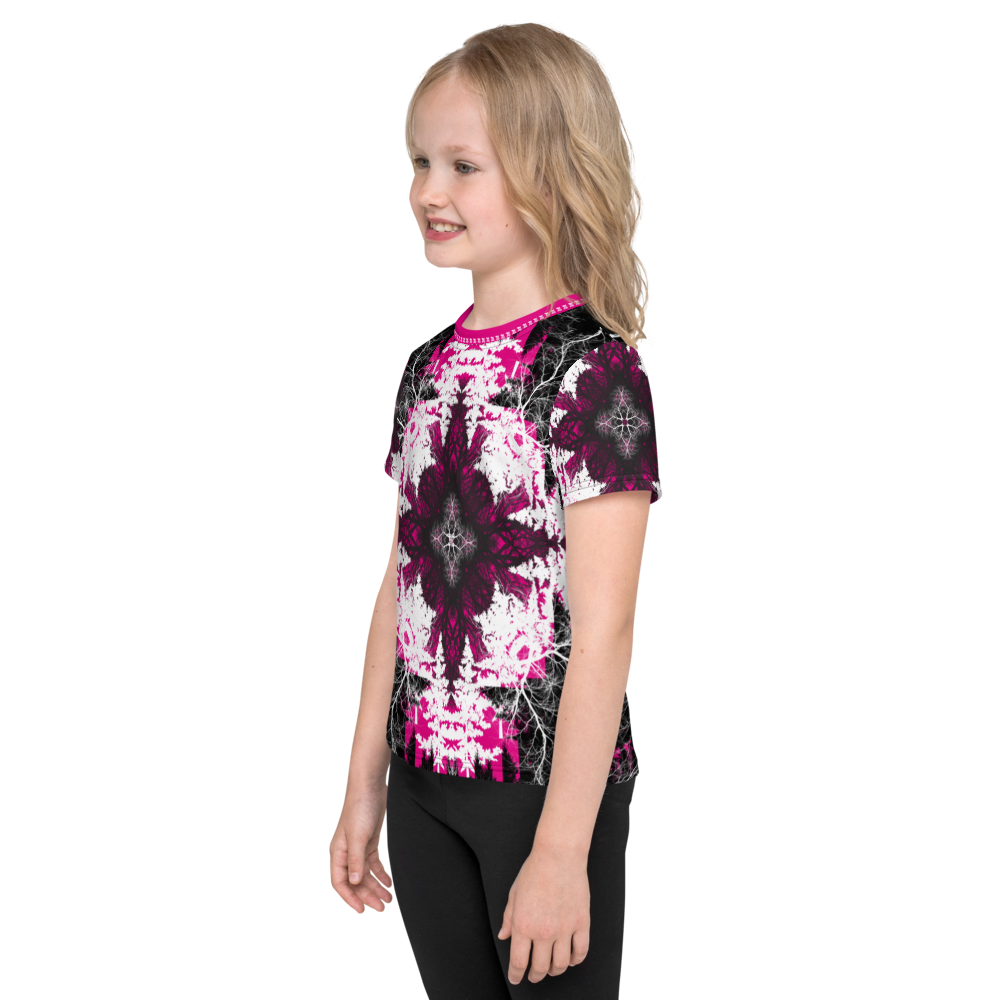 Cyber Forest Kid’s T-shirt Hot Pink