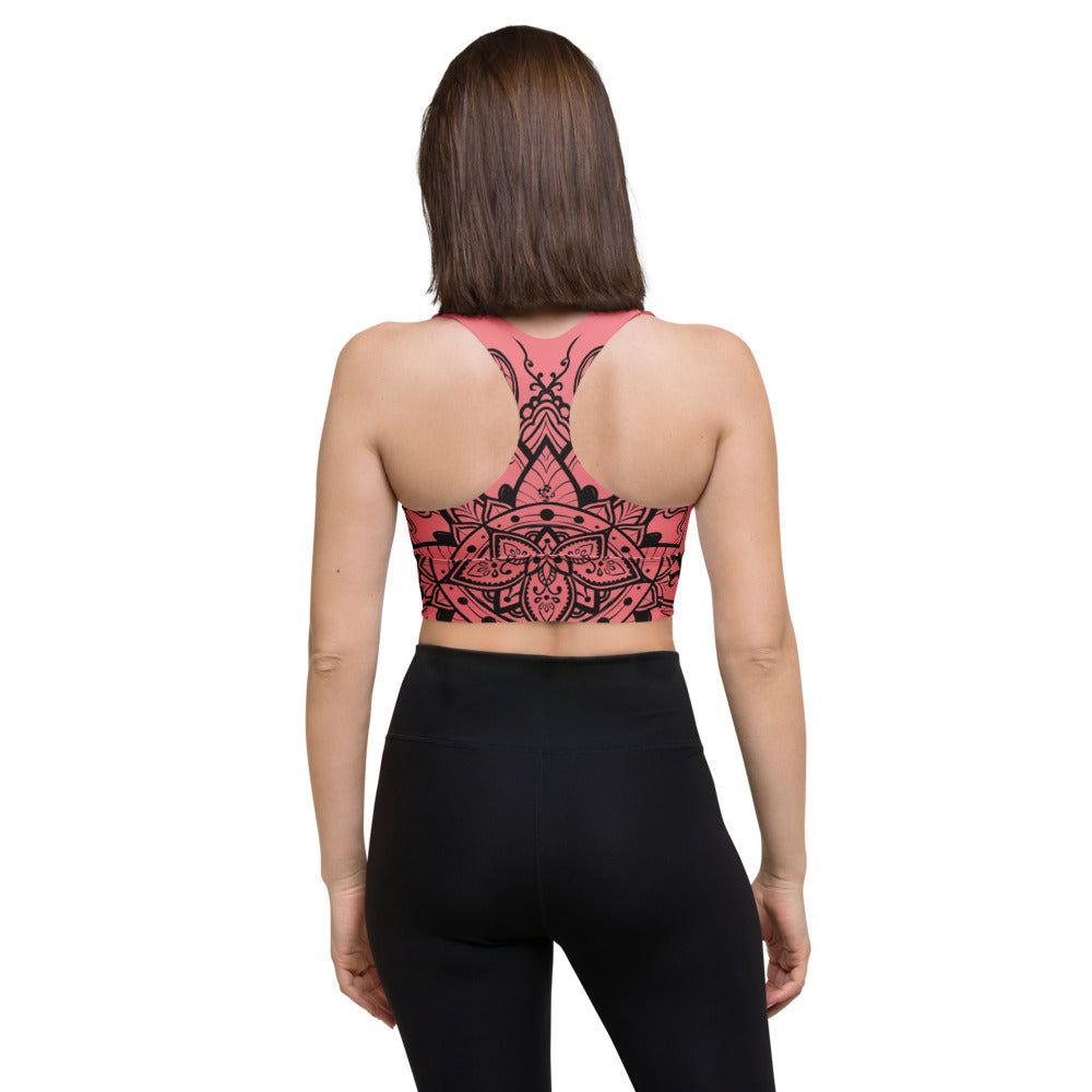 Mandala Sports Bra Coral