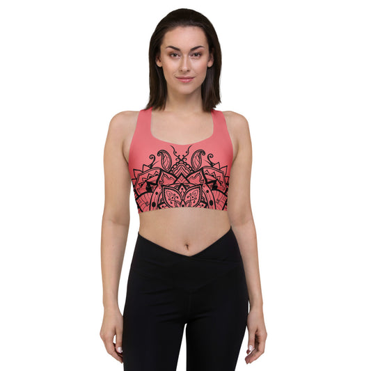 Mandala Sports Bra Coral