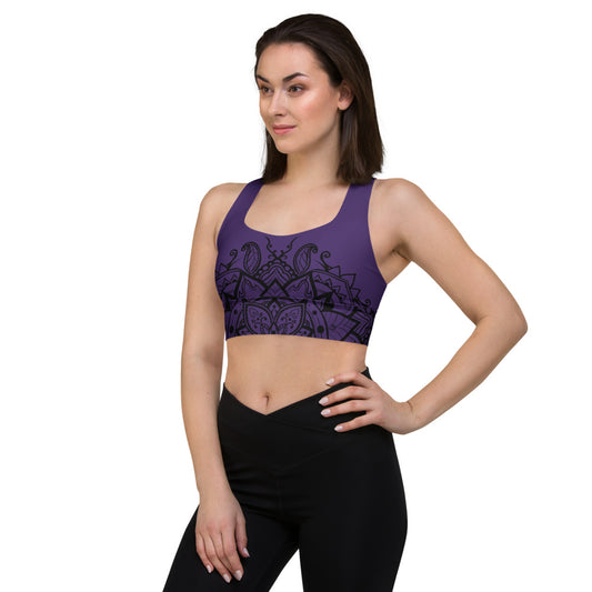 Mandala Sports Bra Purple