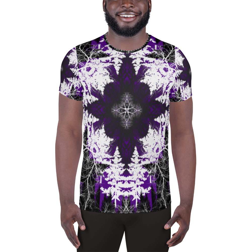 Cyber Forest Athletic T-shirt Purple