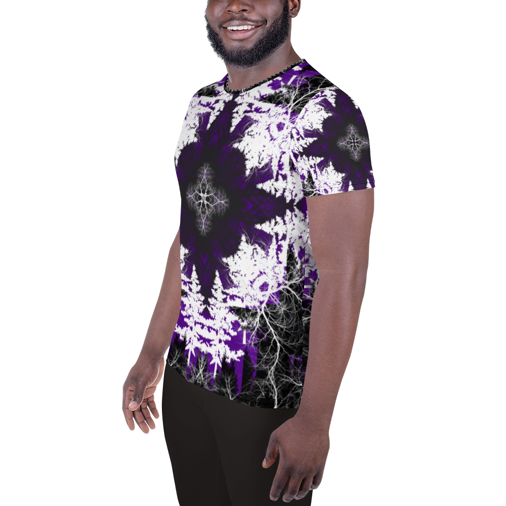 Cyber Forest Athletic T-shirt Purple