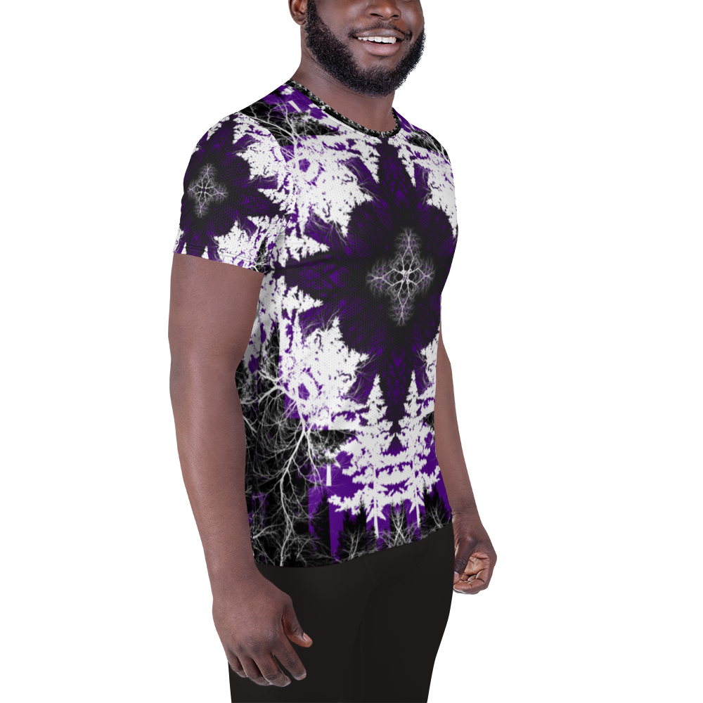 Cyber Forest Athletic T-shirt Purple