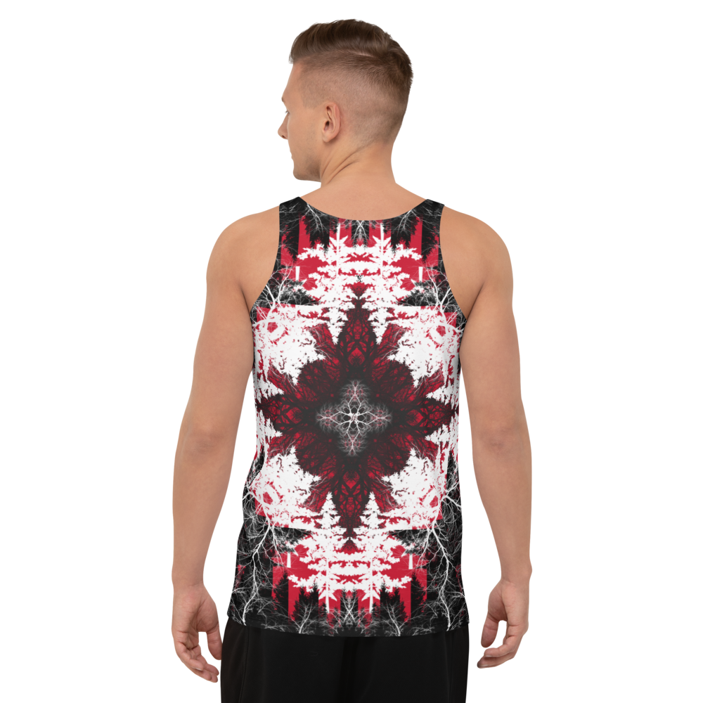 Men's Tank Top Red Original Artwork by @parkerhiart