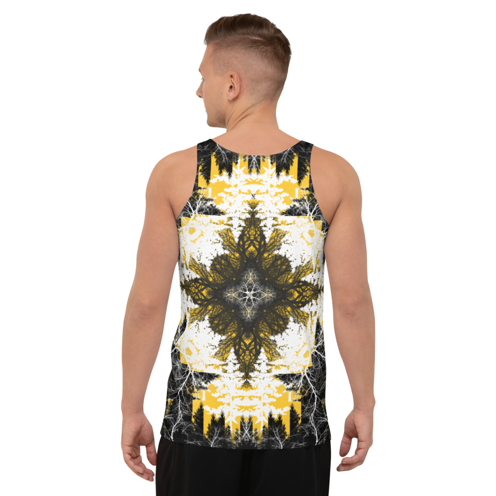 Men's Tank Top Yellow Original Artwork by @parkerhiart