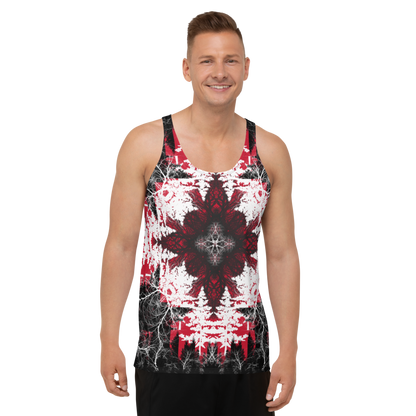 Men's Tank Top Red Original Artwork by @parkerhiart