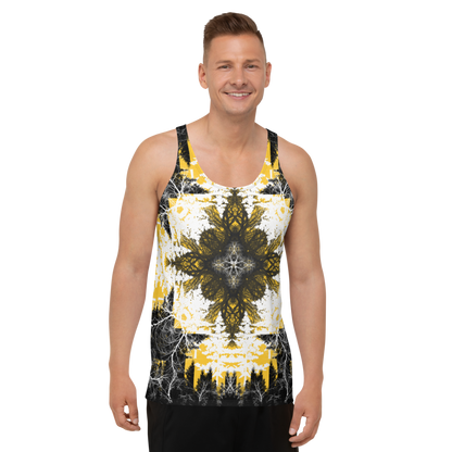 Men's Tank Top Yellow Original Artwork by @parkerhiart