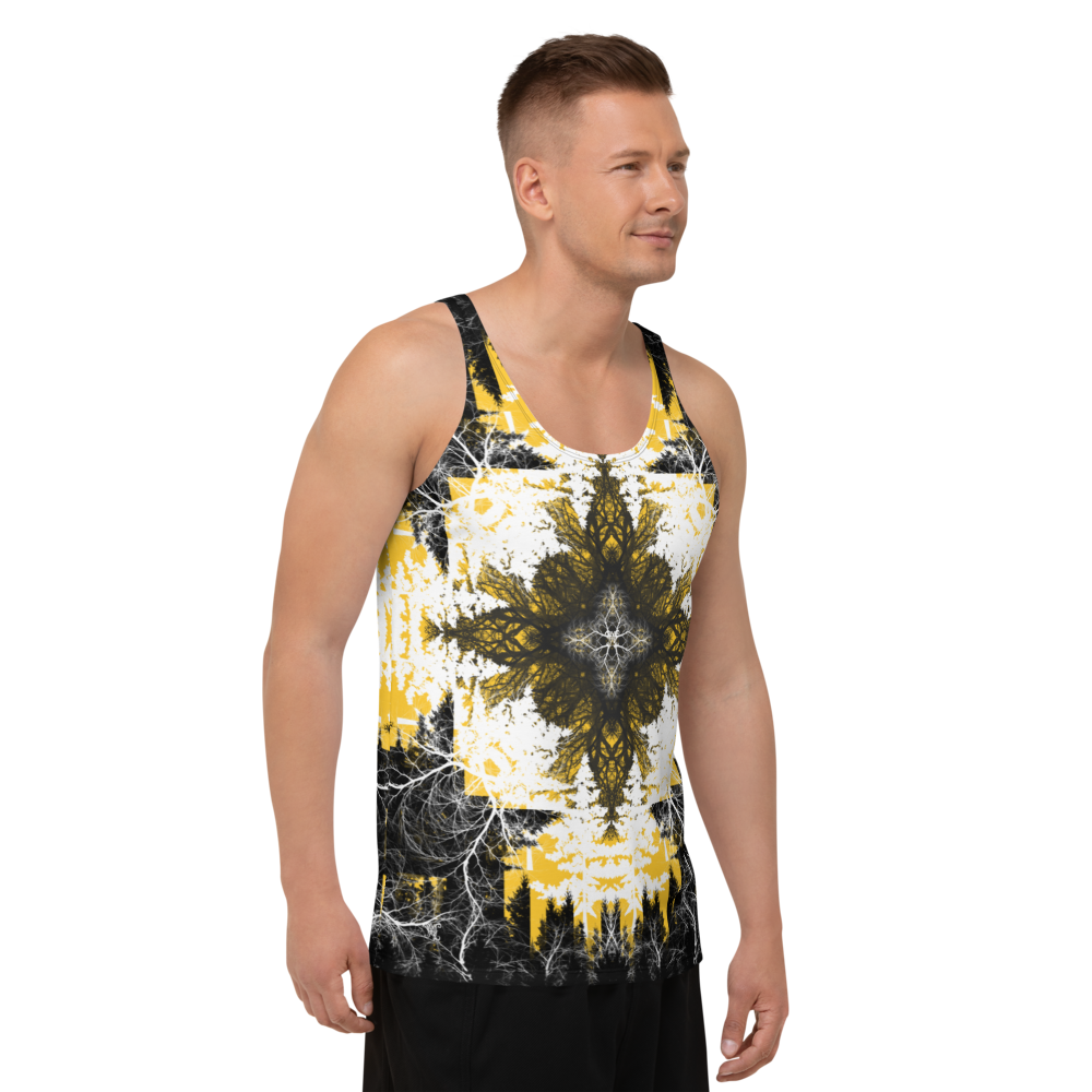 Men's Tank Top Yellow Original Artwork by @parkerhiart