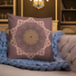 MH Rose Wood Mandala Throw Pillows