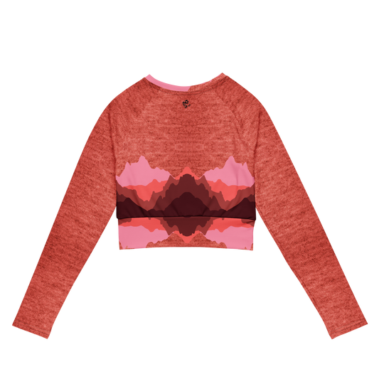 Colorful Colorado long-sleeve crop top CORAL