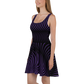 Wild Stripe Skater Dress Black and Purple