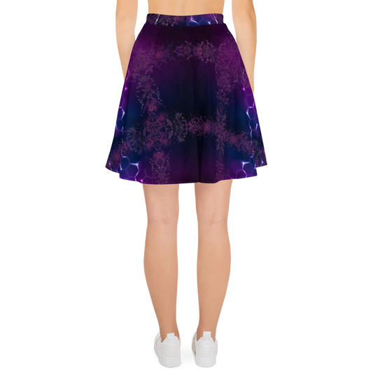 Skater Skirt Purple Geometric Space