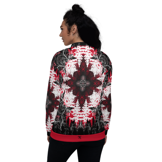 Cyber Forest Bomber Jacket Red