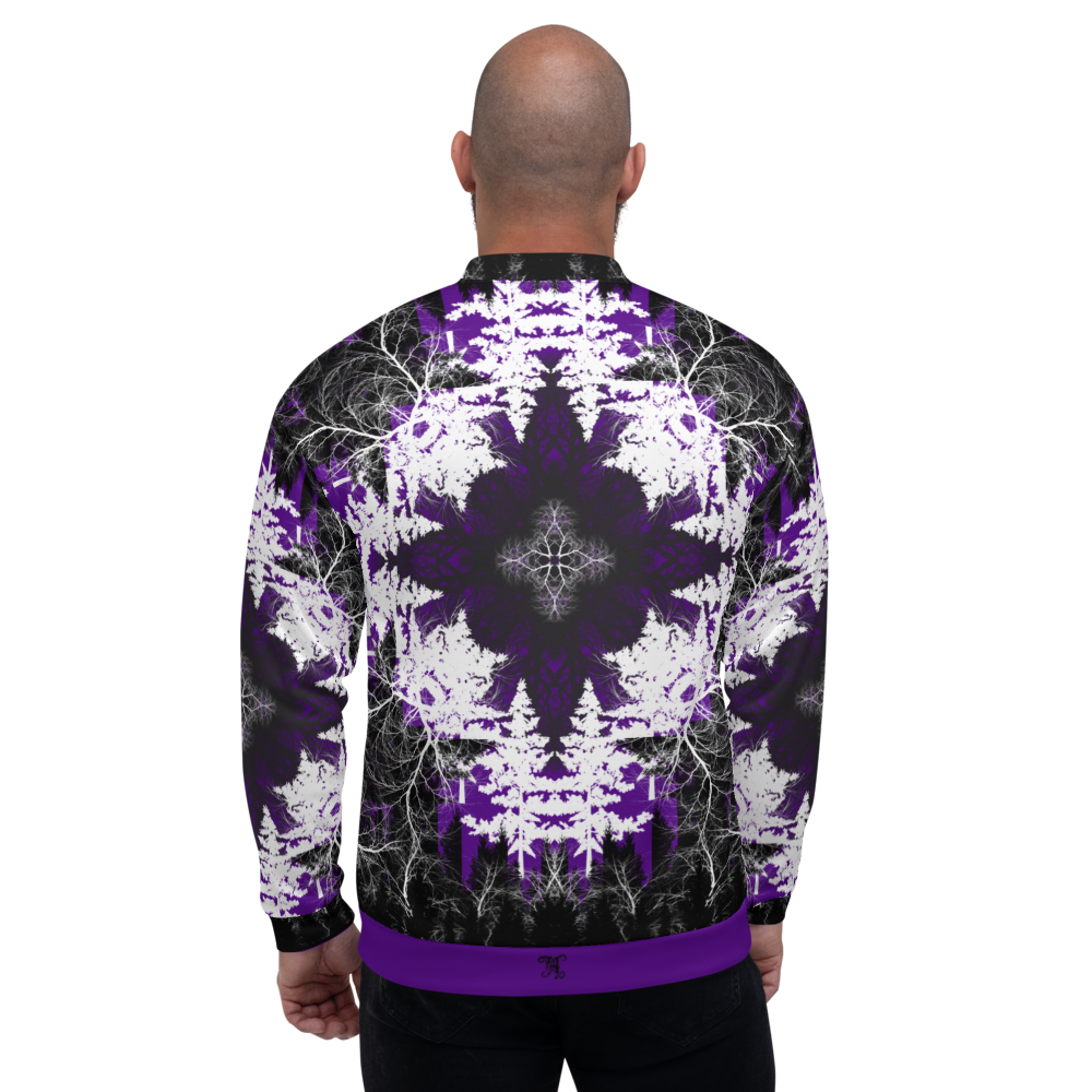 Cyber Forest Bomber Jacket Purple