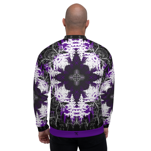 Cyber Forest Bomber Jacket Purple