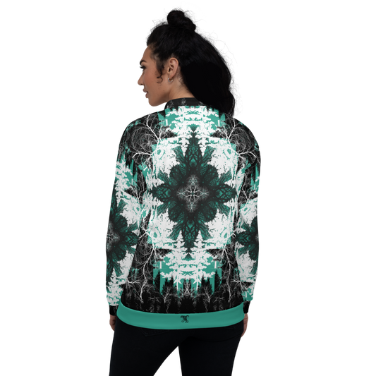 Cyber Forest Bomber Jacket Teal