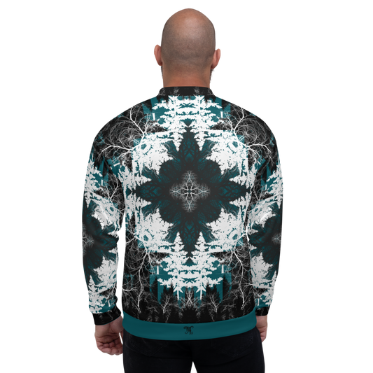 Cyber Forest Bomber Jacket Blue