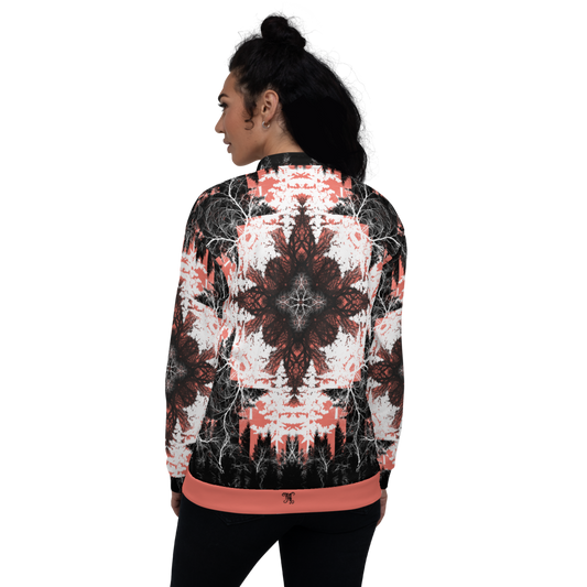 Cyber Forest Bomber Jacket Coral