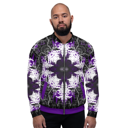 Cyber Forest Bomber Jacket Purple