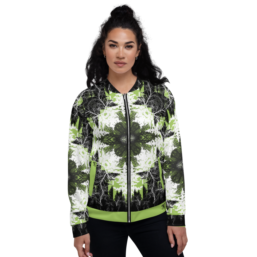 Cyber Forest Bomber Jacket Green