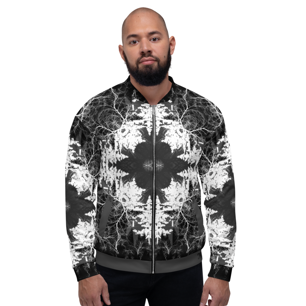 Cyber Forest Bomber Jacket Grey