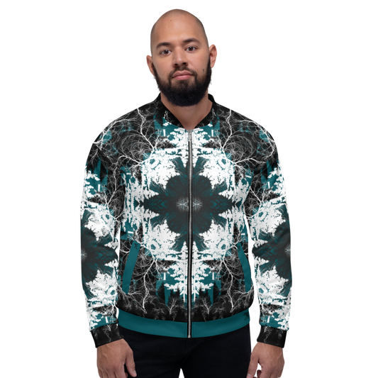 Cyber Forest Bomber Jacket Blue