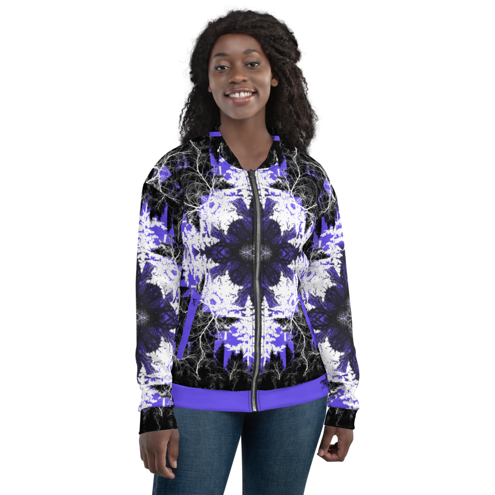 Cyber Forest Bomber Jacket Ultra Violet