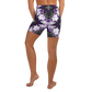 Cyber Forest Yoga Shorts Purple