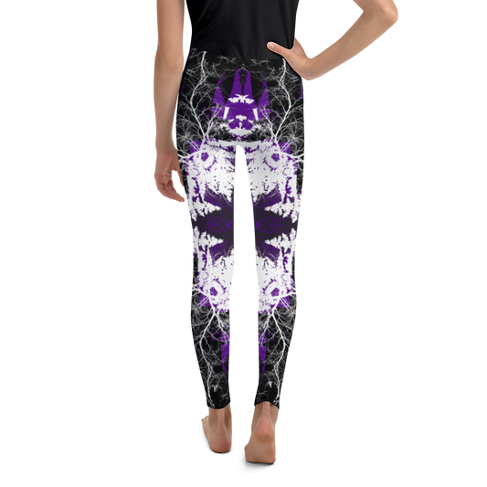 Cyber Forest Youth Leggings Purple