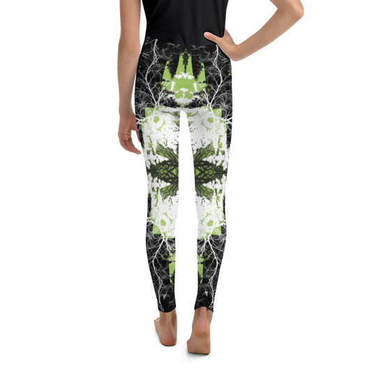 Cyber Forest Youth Leggings Green