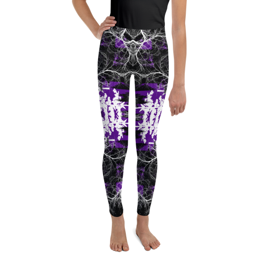 Cyber Forest Youth Leggings Purple