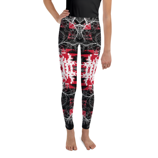 Cyber Forest Youth Leggings Red