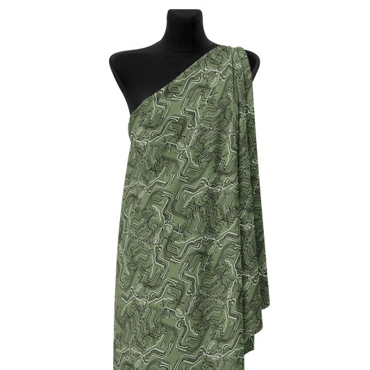 Digital Forest Fabric Green